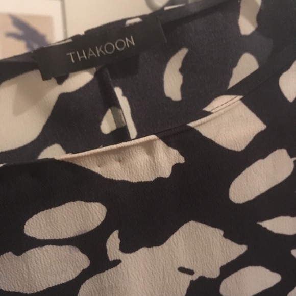 Thakoon silk leopard-like dotted dropwaist dress - Picture 4 of 8